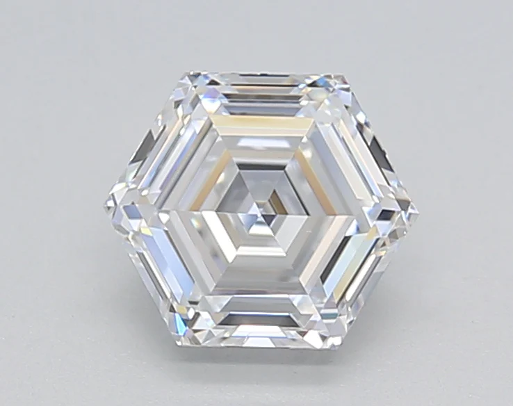 1.08 Carat Hexagonal Lab Grown Diamond, VVS2/D