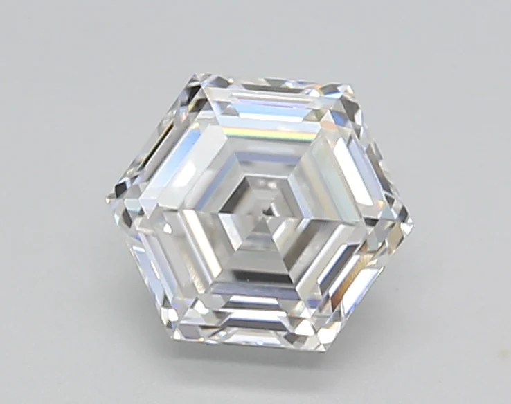 1.09 Carat Hexagonal Lab Grown Diamond, VVS2/E