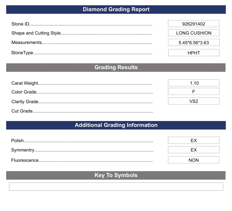 1.1 Carat Long Cushion Lab Grown Diamond, VS2/F - Image 2