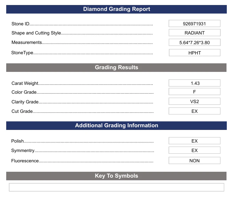 1.43 Carat Radiant Lab Grown Diamond, VS2/F - Image 2