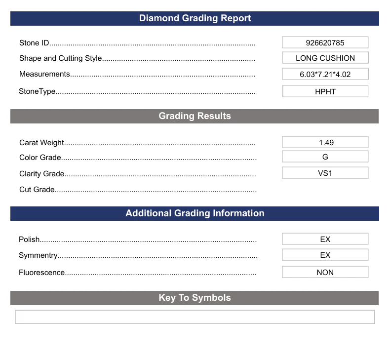 1.49 Carat Long Cushion Lab Grown Diamond, VS1/G - Image 2
