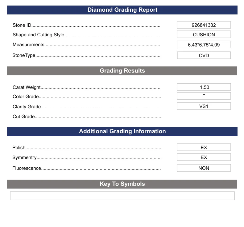 1.5 Carat Cushion Lab Grown Diamond, VS1/F - Image 2