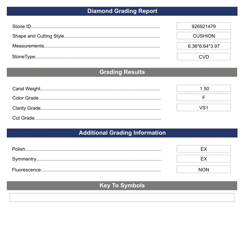 1.5 Carat Cushion Lab Grown Diamond, VS1/F - Image 2