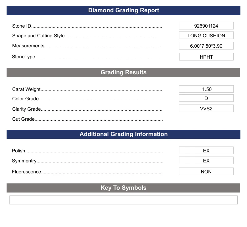 1.5 Carat Long Cushion Lab Grown Diamond, VVS2/D - Image 2
