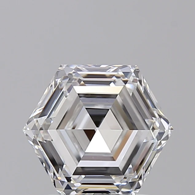 1.51 Carat Hexagonal Lab Grown Diamond, VVS1/E