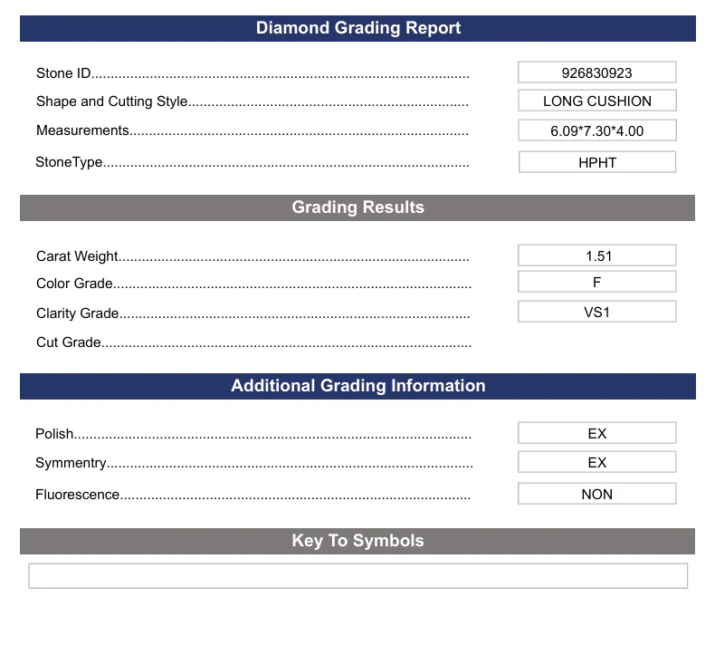 1.51 Carat Long Cushion Lab Grown Diamond, VS1/F - Image 2