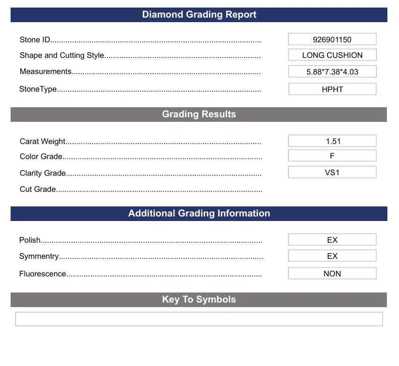 1.51 Carat Long Cushion Lab Grown Diamond, VS1/F - Image 2