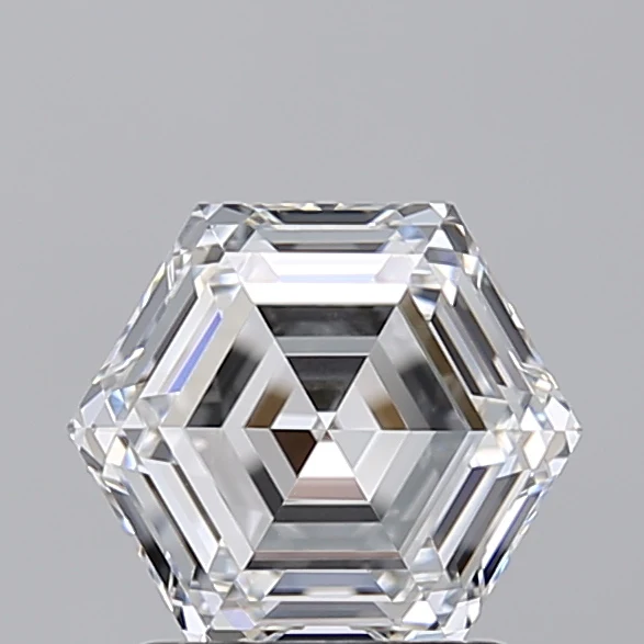 1.52 Carat Hexagonal Lab Grown Diamond, VVS2/E
