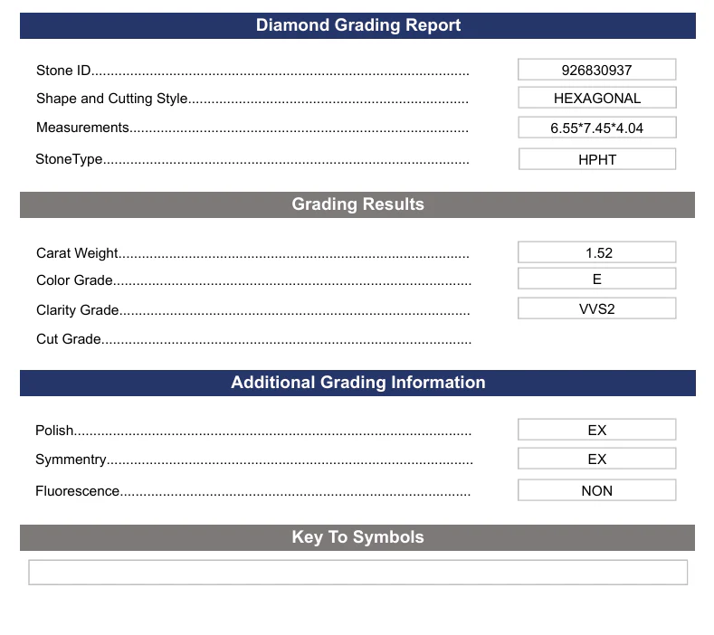 1.52 Carat Hexagonal Lab Grown Diamond, VVS2/E - Image 2