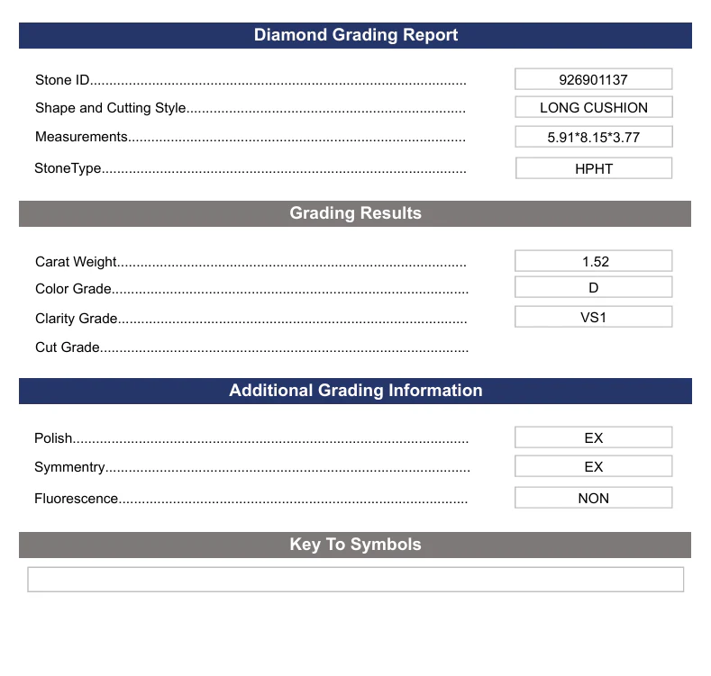 1.52 Carat Long Cushion Lab Grown Diamond, VS1/D - Image 2