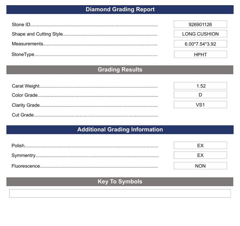 1.52 Carat Long Cushion Lab Grown Diamond, VS1/D - Image 2