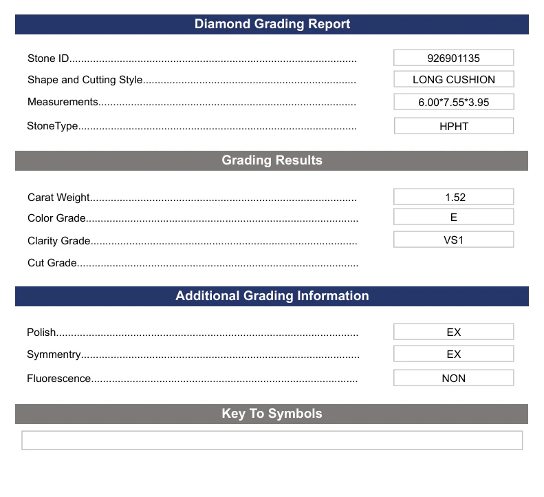 1.52 Carat Long Cushion Lab Grown Diamond, VS1/E - Image 2
