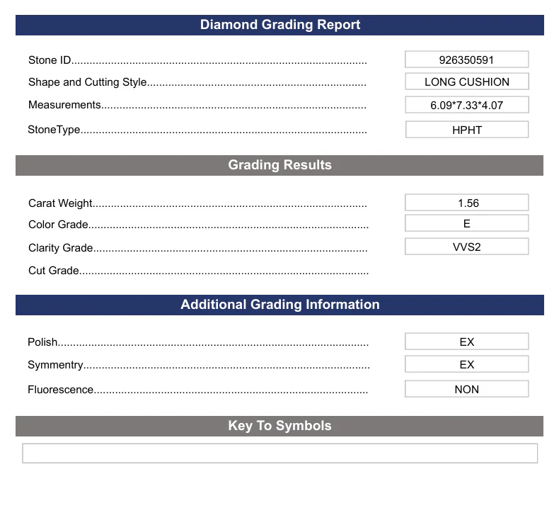 1.56 Carat Long Cushion Lab Grown Diamond, VVS2/E - Image 2