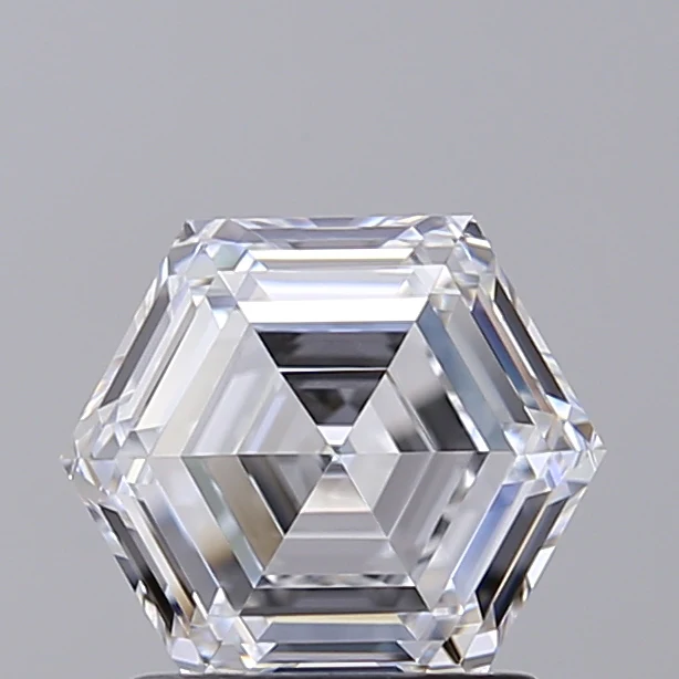 1.58 Carat Hexagonal Lab Grown Diamond, VVS1/D