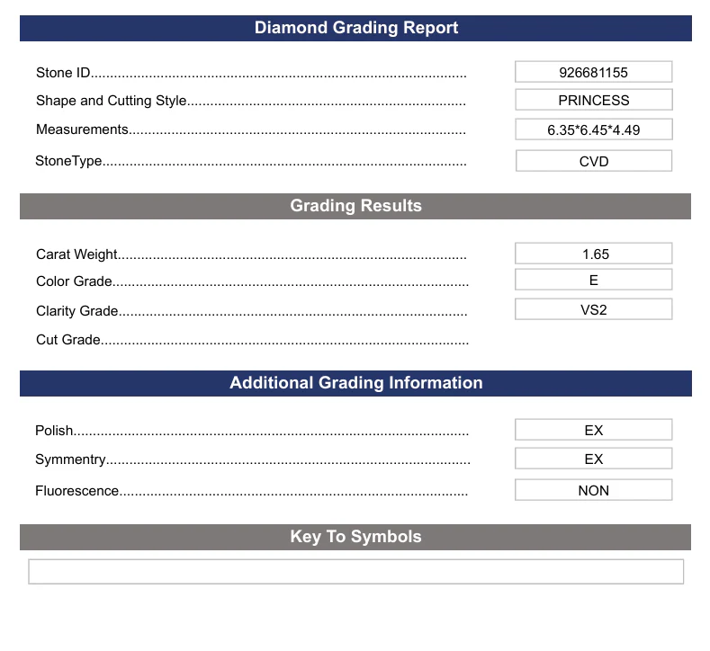 1.65 Carat Princess Lab Grown Diamond, VS2/E - Image 2