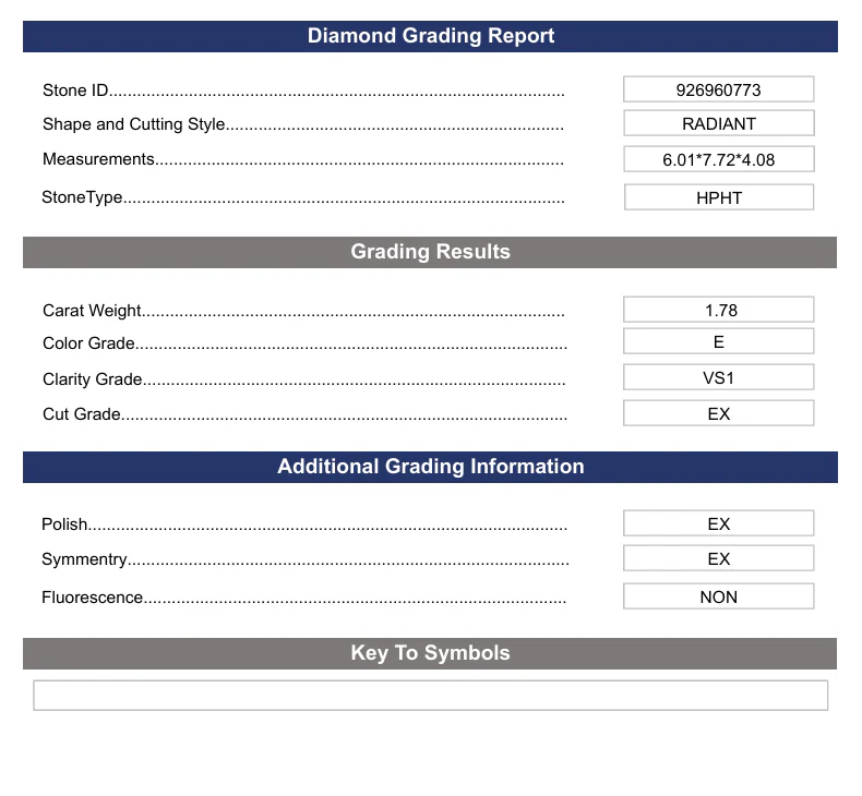 1.78 Carat Radiant Lab Grown Diamond, VS1/E - Image 2