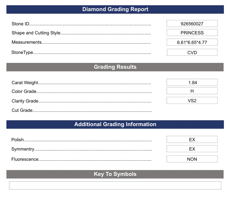1.84 Carat Princess Lab Grown Diamond, VS2/H - Image 2