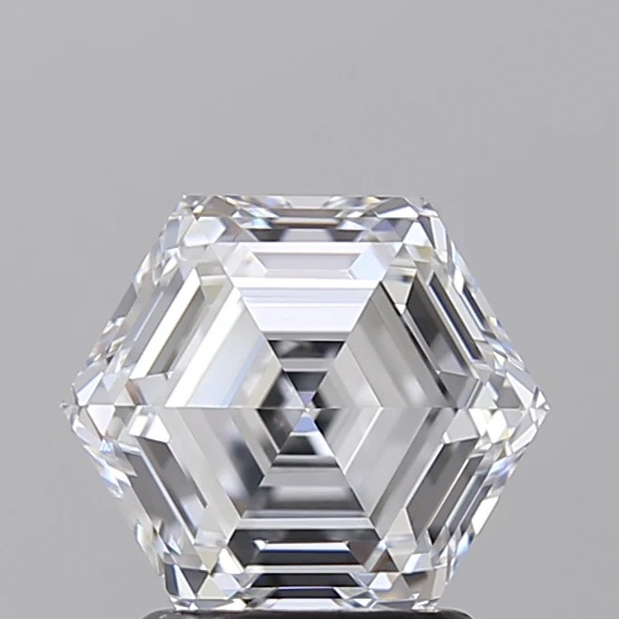 1.95 Carat Hexagonal Lab Grown Diamond, VVS1/E