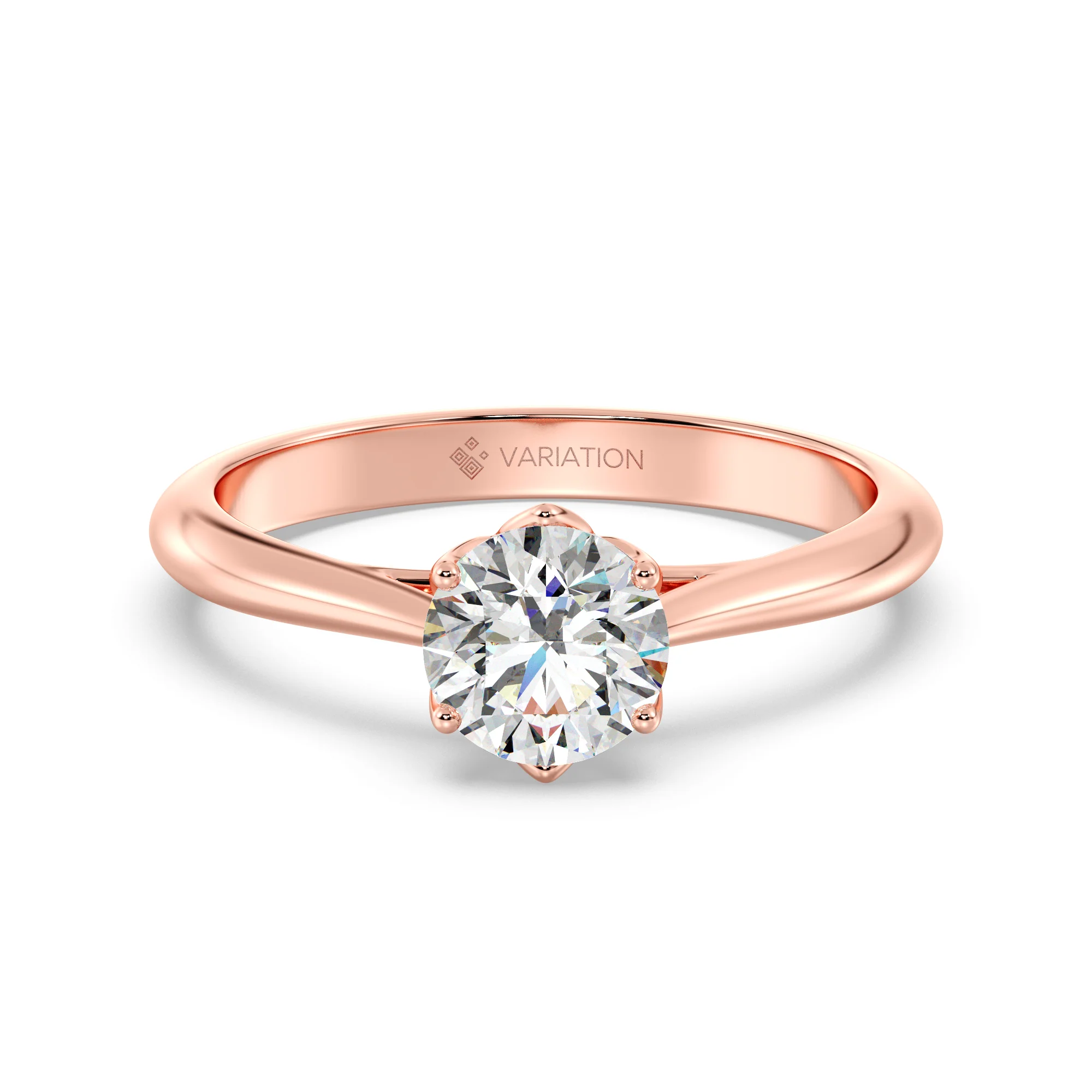 1 Carat Round Cut Lab Grown Diamond Solitaire Ring in 18K Gold - Image 5