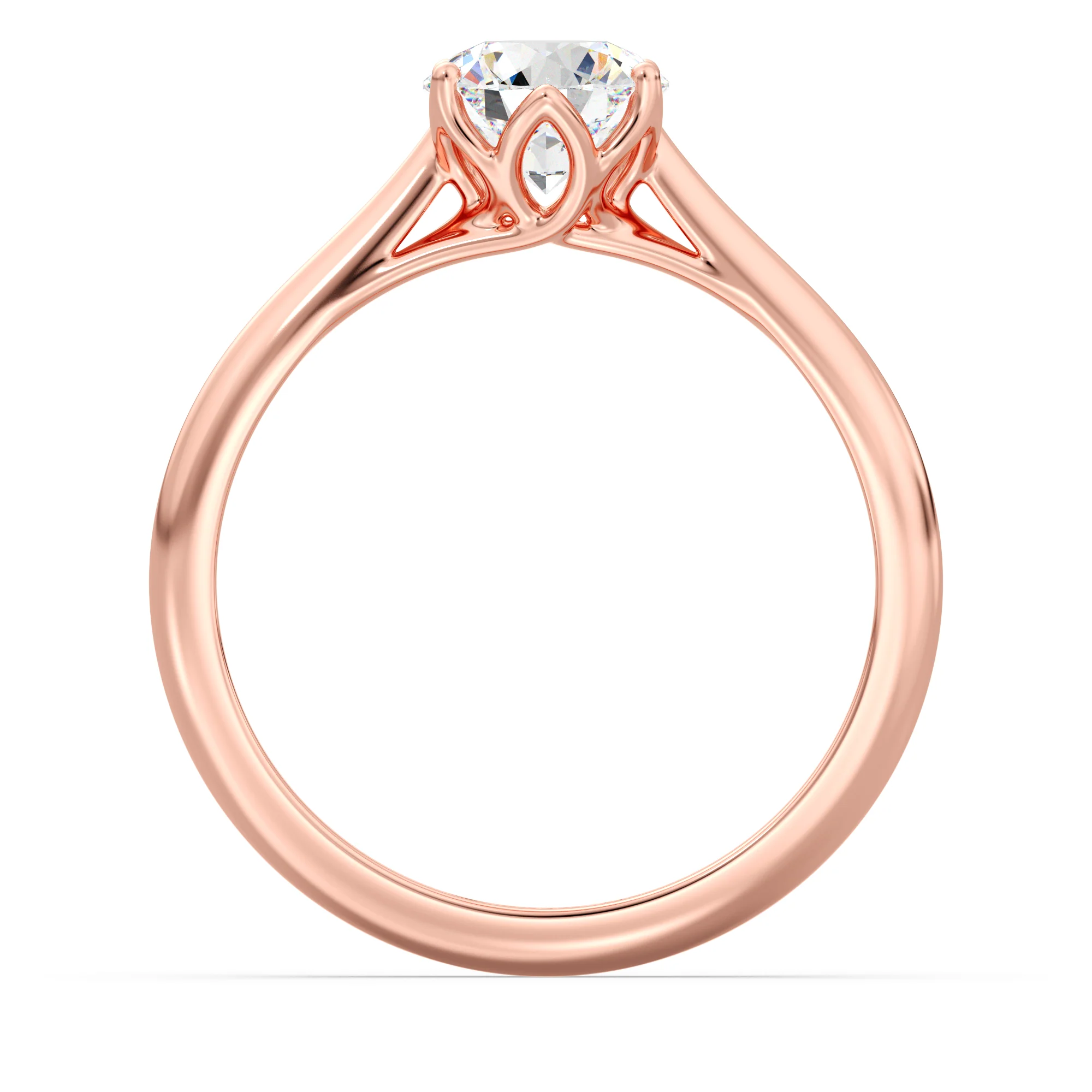 1 Carat Round Cut Lab Grown Diamond Solitaire Ring in 18K Gold - Image 8