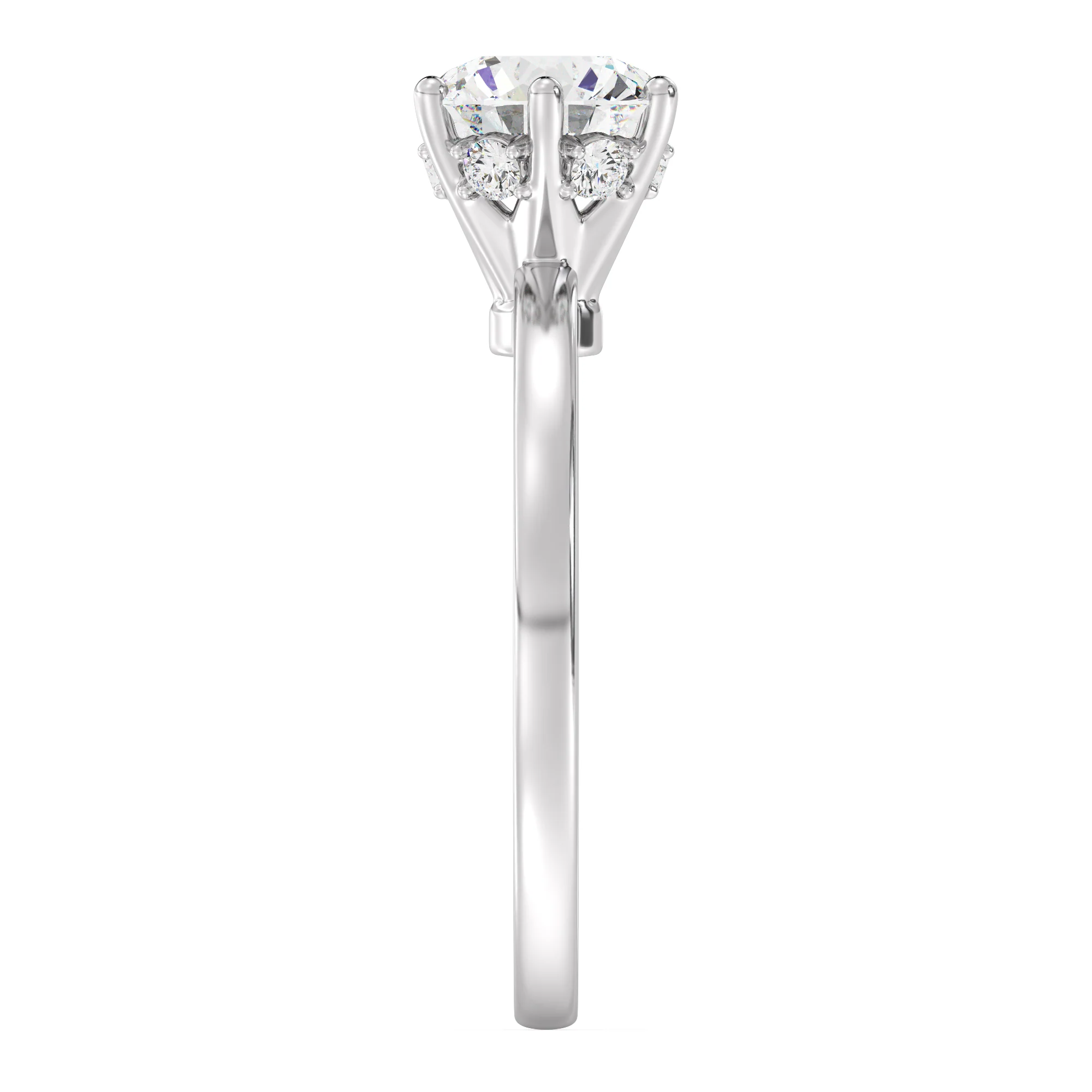 1 Carat Round Lab Grown Diamond Solitaire Ring with Hidden Halo in 18K Gold - Image 14