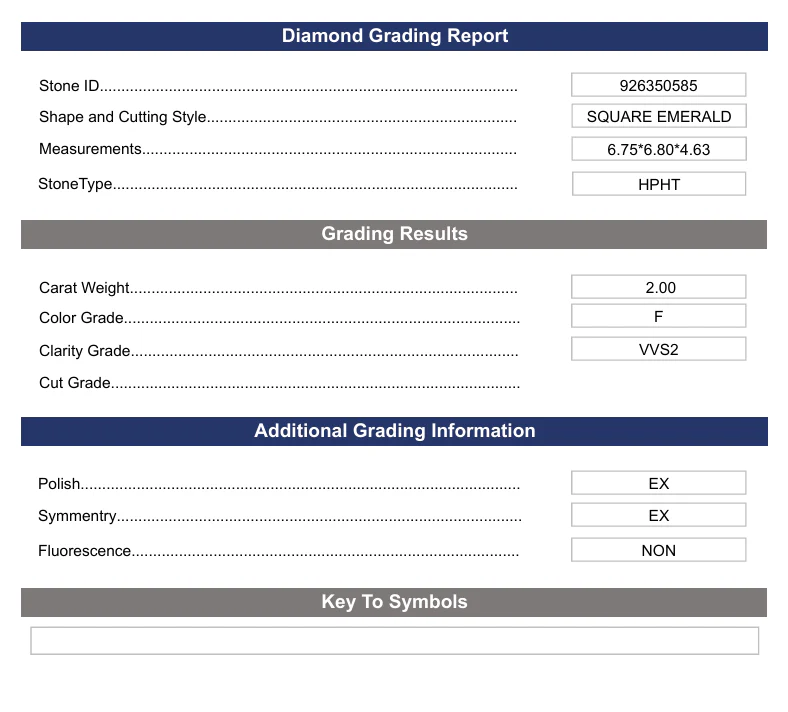 2.0 Carat Square Emerald Lab Grown Diamond, VVS2/F - Image 2