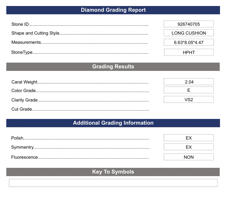 2.04 Carat Long Cushion Cut Lab Grown Diamond, VS2/E - Image 2
