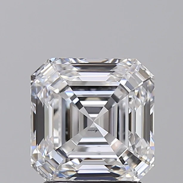 2.1 Carat Square Emerald Lab Grown Diamond, SI1/D