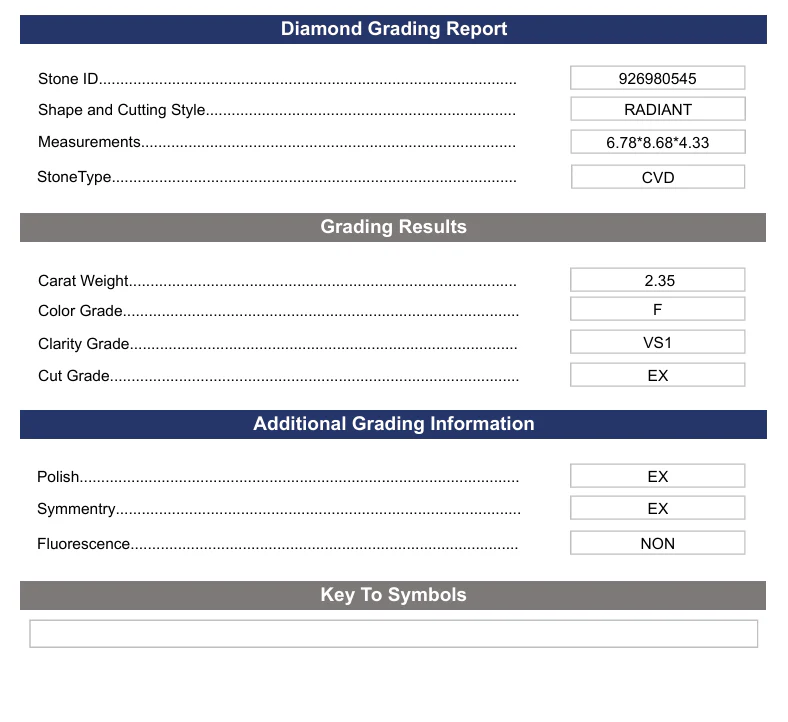2.35 Carat Radiant Cut Lab Grown Diamond, VS1/F - Image 2