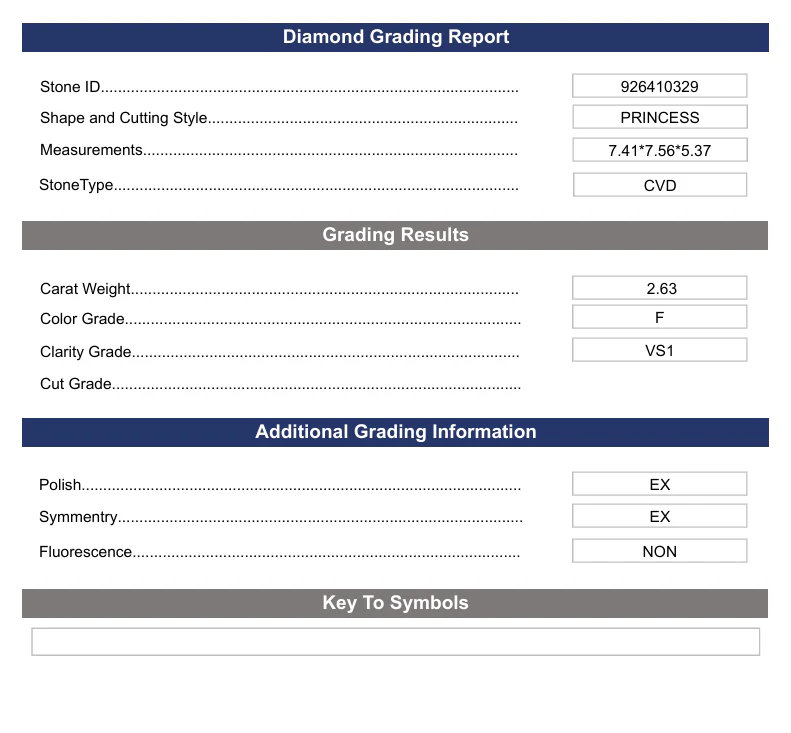 2.63 Carat Princess Lab Grown Diamond, VS1/F - Image 2