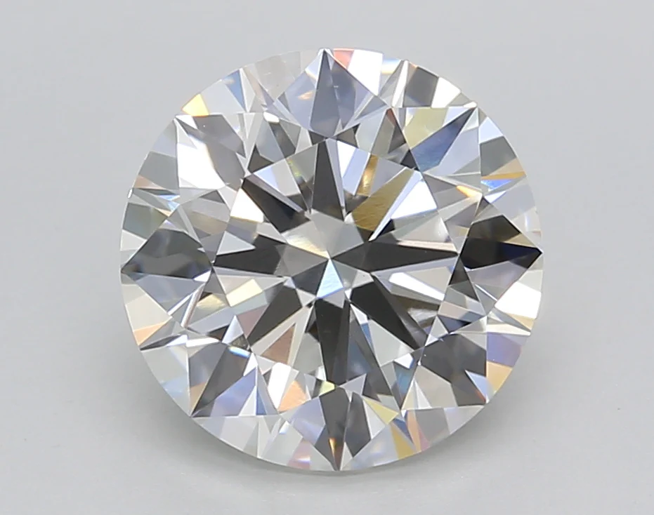 2.84 Carat Round Lab Grown Diamond, VVS2/G