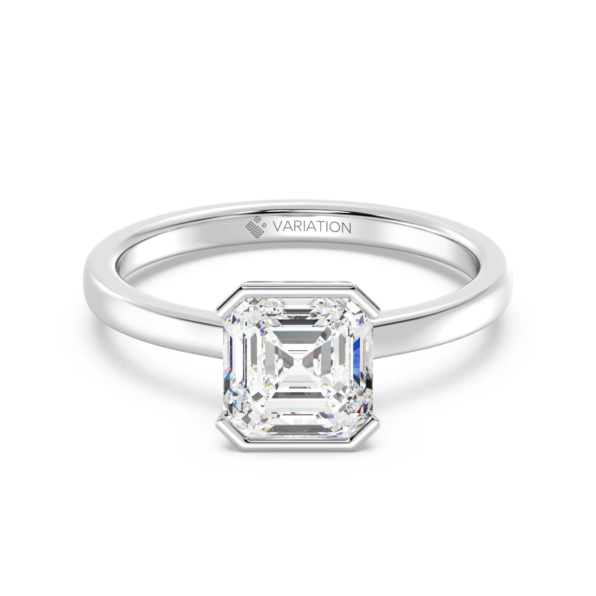 2 Carat Asscher Cut Lab Grown Diamond Solitaire Ring in 18K Gold - Image 10