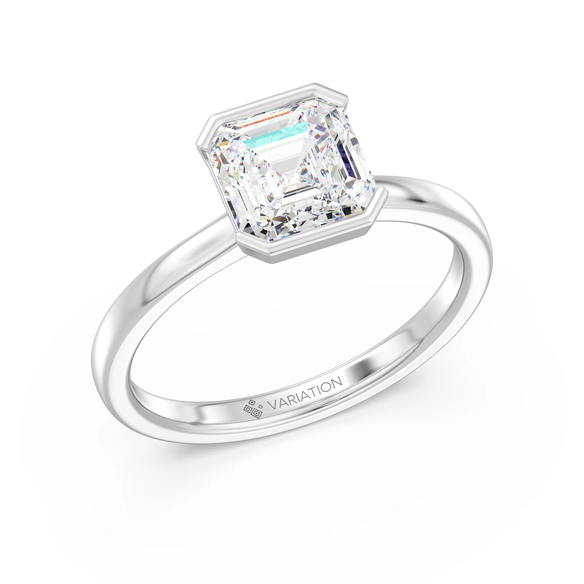 2 Carat Asscher Cut Lab Grown Diamond Solitaire Ring in 18K Gold - Image 11