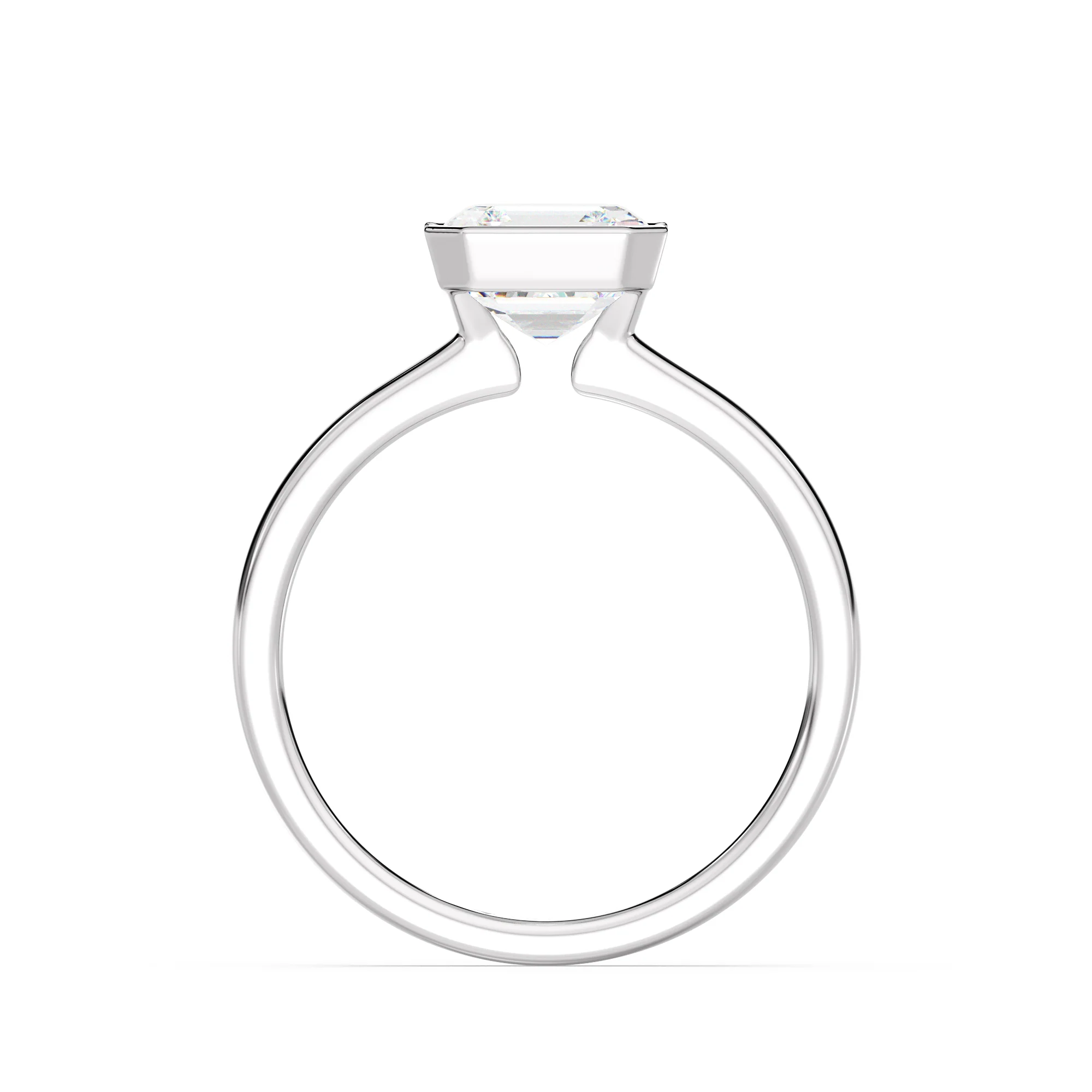 2 Carat Asscher Cut Lab Grown Diamond Solitaire Ring in 18K Gold - Image 12