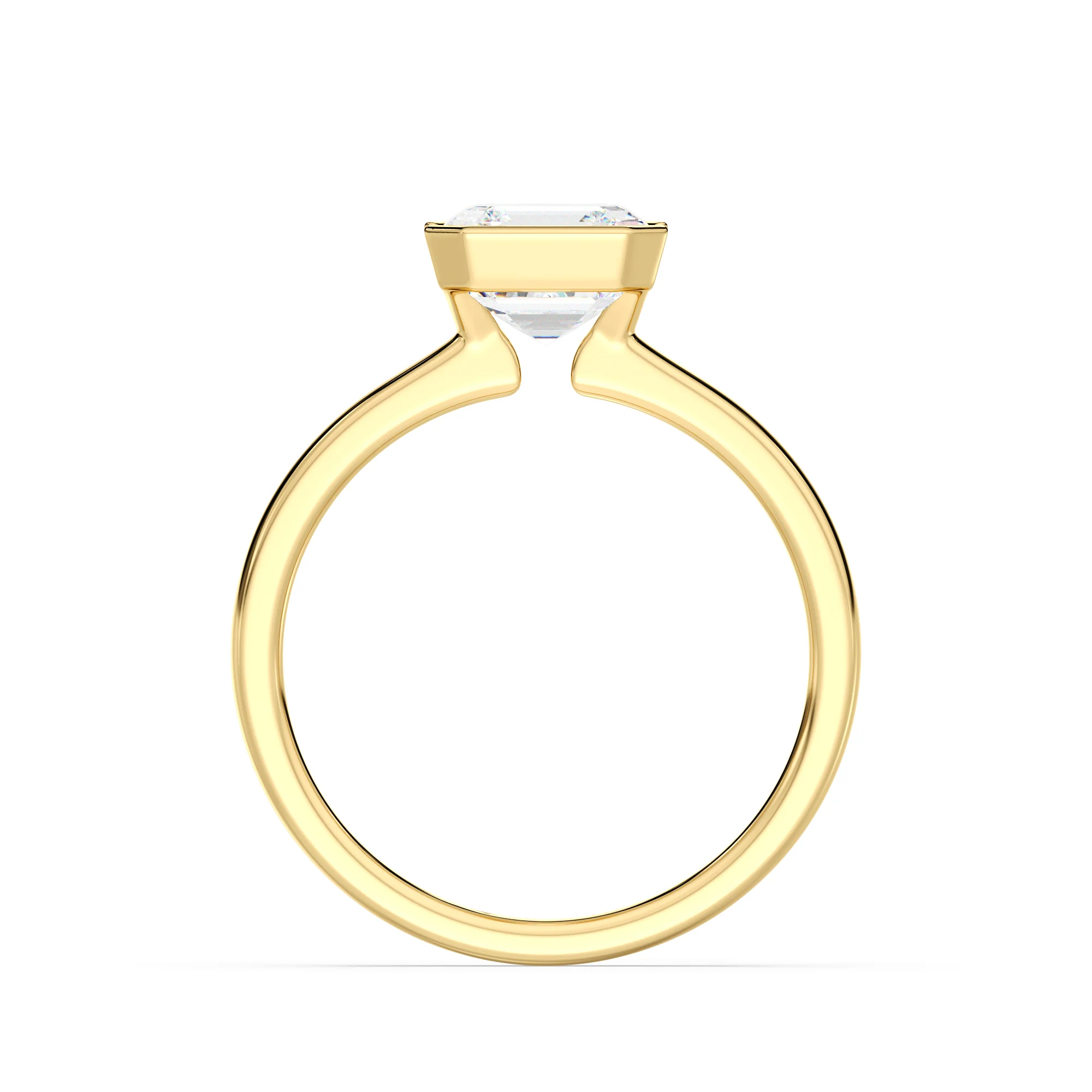 2 Carat Asscher Cut Lab Grown Diamond Solitaire Ring in 18K Gold - Image 2