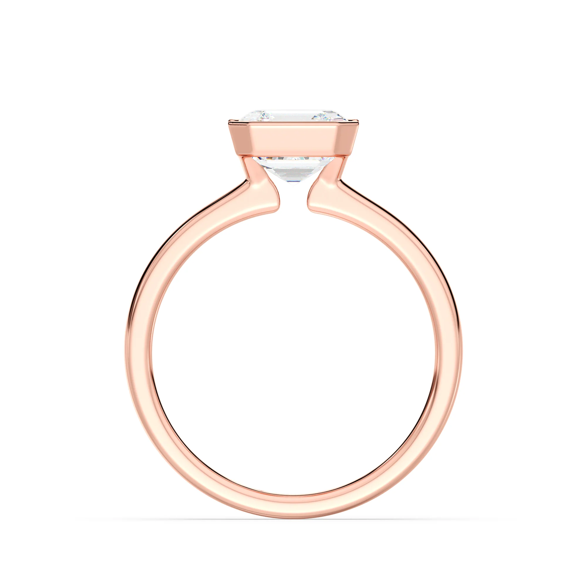 2 Carat Asscher Cut Lab Grown Diamond Solitaire Ring in 18K Gold - Image 8