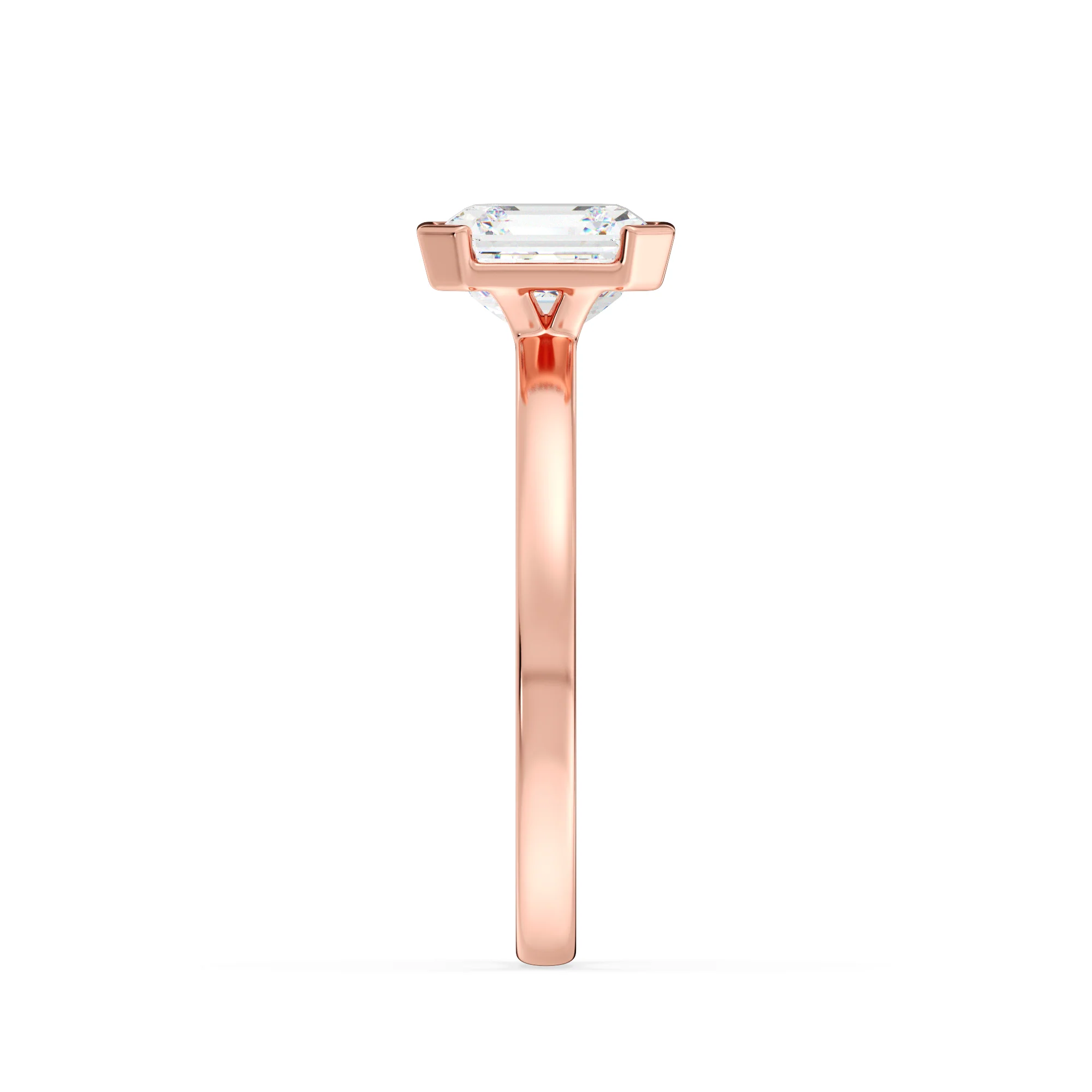 2 Carat Asscher Cut Lab Grown Diamond Solitaire Ring in 18K Gold - Image 9