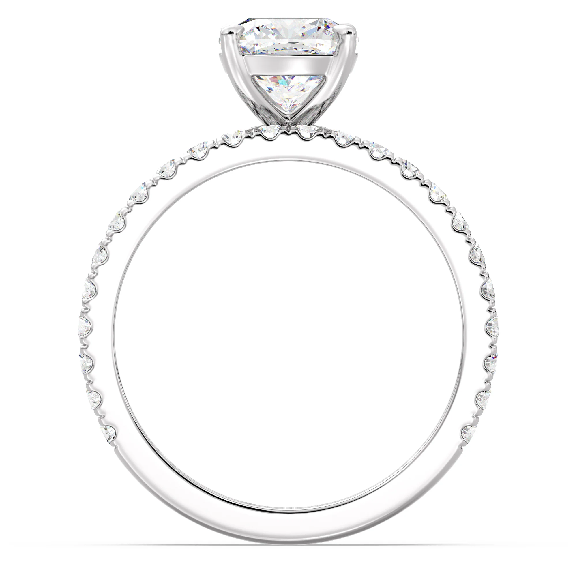 2 Carat Cushion Cut Lab Grown Diamond Engagement Ring with Wedding Band Set in 18K Gold - Image 14