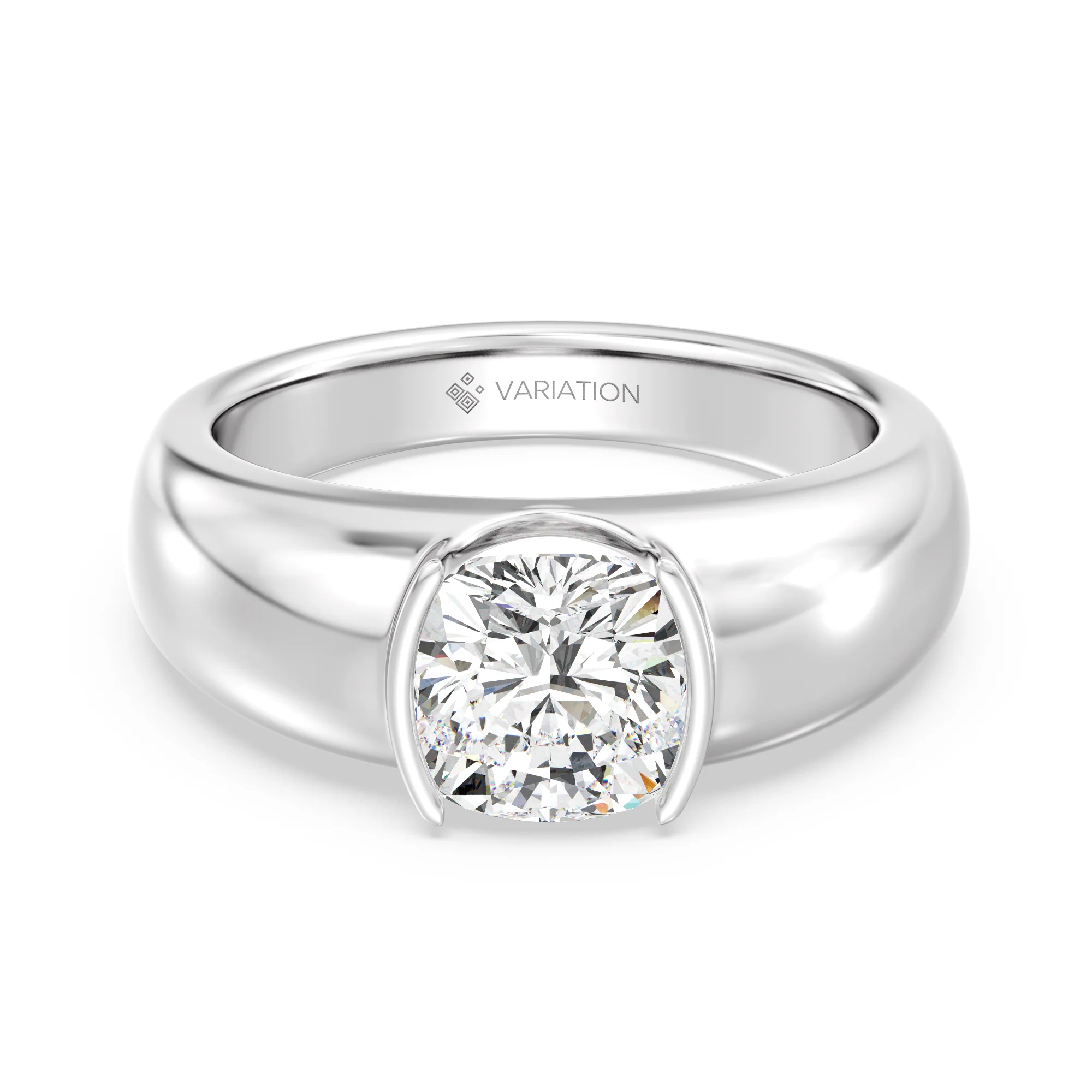 2 Carat Cushion Cut Lab Grown Diamond Solitaire Ring in 18K Gold - Image 11