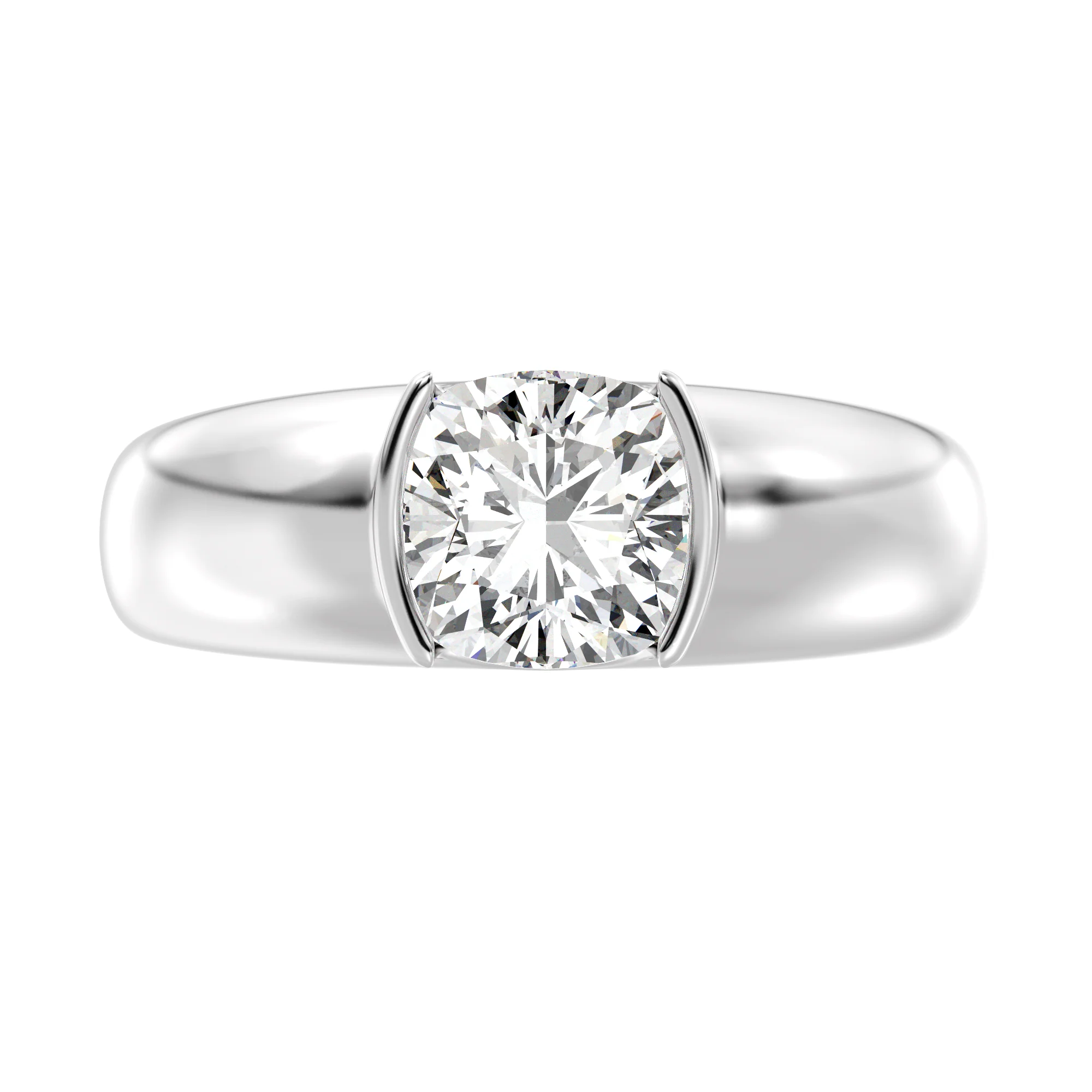 2 Carat Cushion Cut Lab Grown Diamond Solitaire Ring in 18K Gold - Image 15