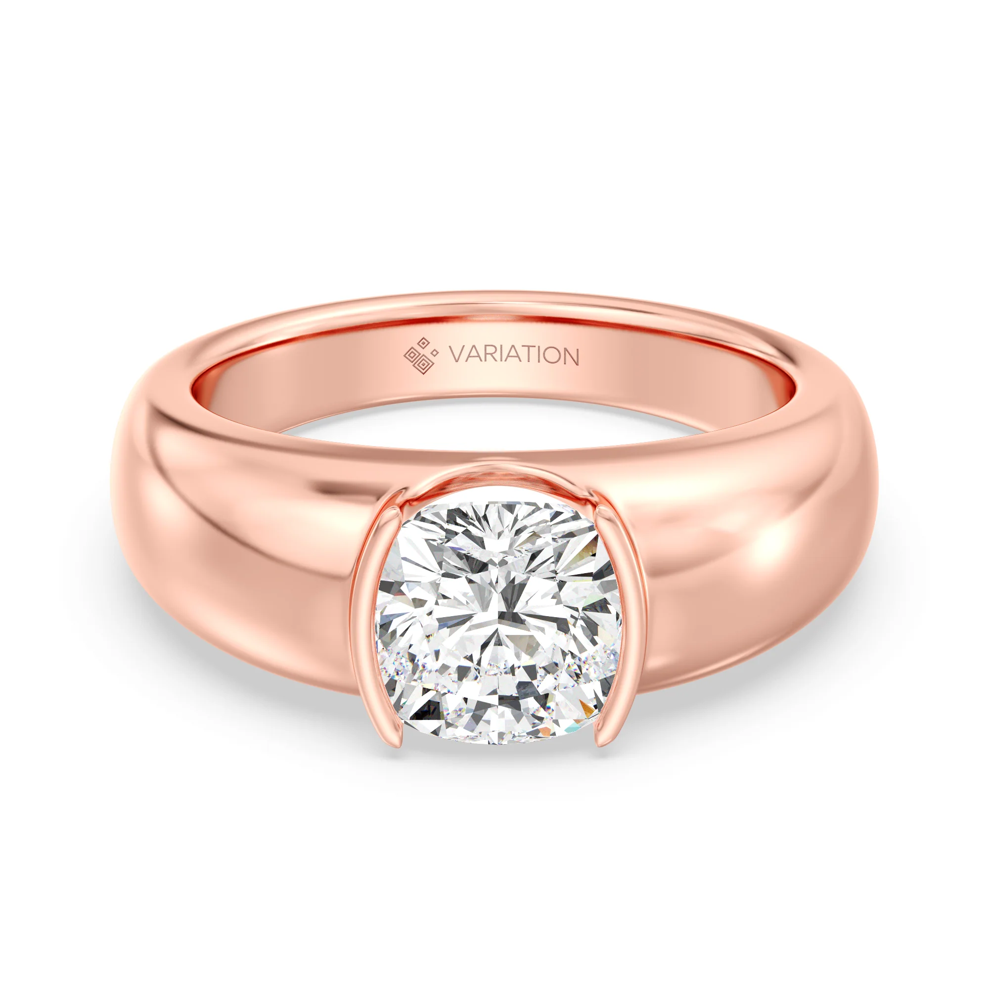 2 Carat Cushion Cut Lab Grown Diamond Solitaire Ring in 18K Gold - Image 6