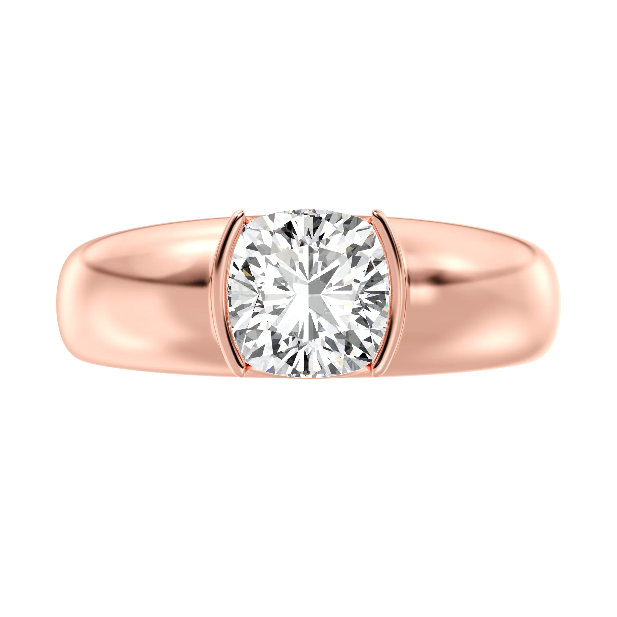 2 Carat Cushion Cut Lab Grown Diamond Solitaire Ring in 18K Gold - Image 8