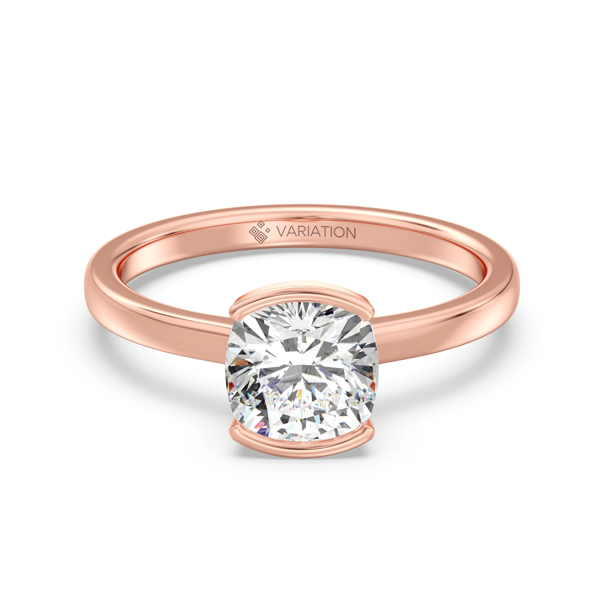 2 Carat Cushion Cut Lab Grown Diamond Solitaire Ring in 18K Gold - Image 5