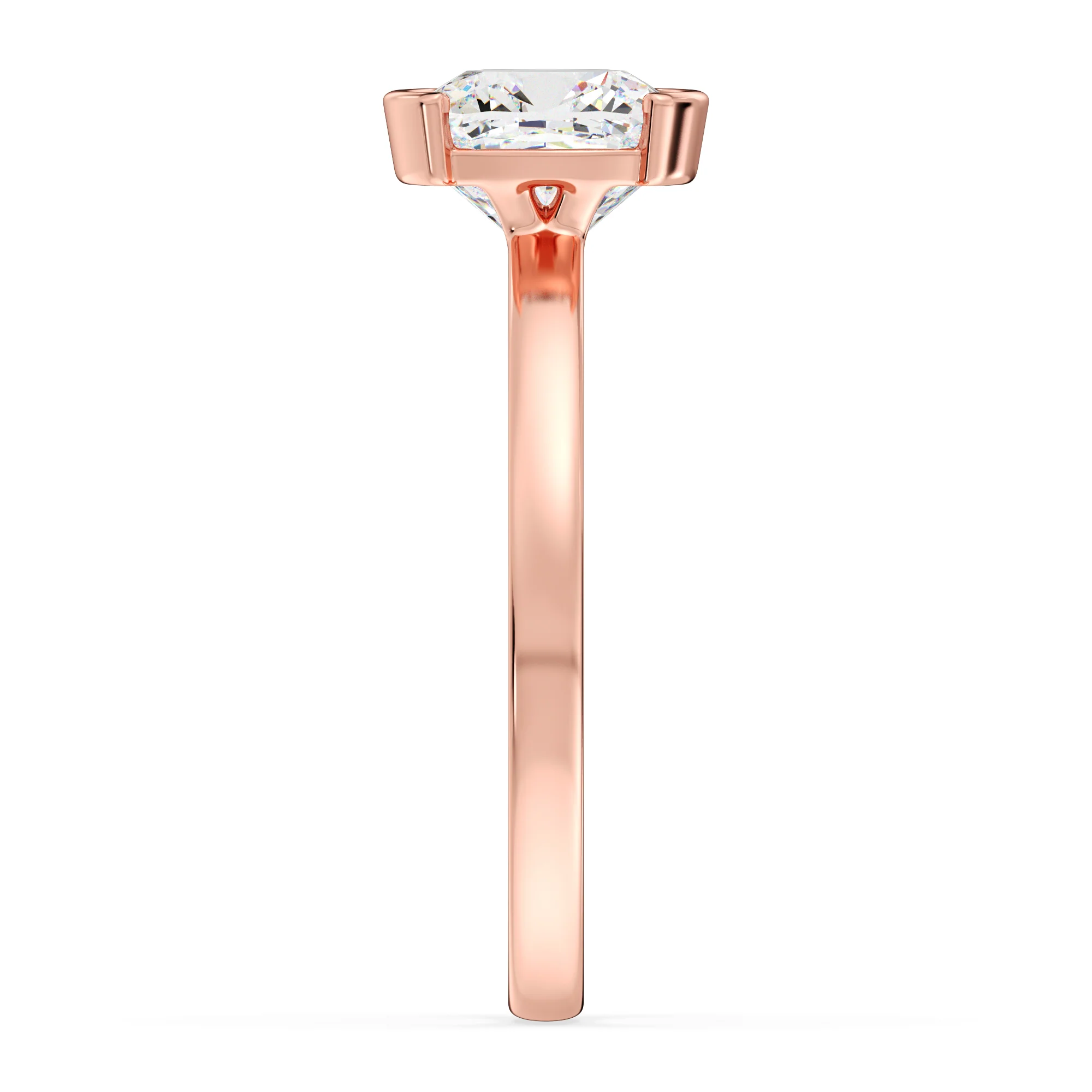 2 Carat Cushion Cut Lab Grown Diamond Solitaire Ring in 18K Gold - Image 7