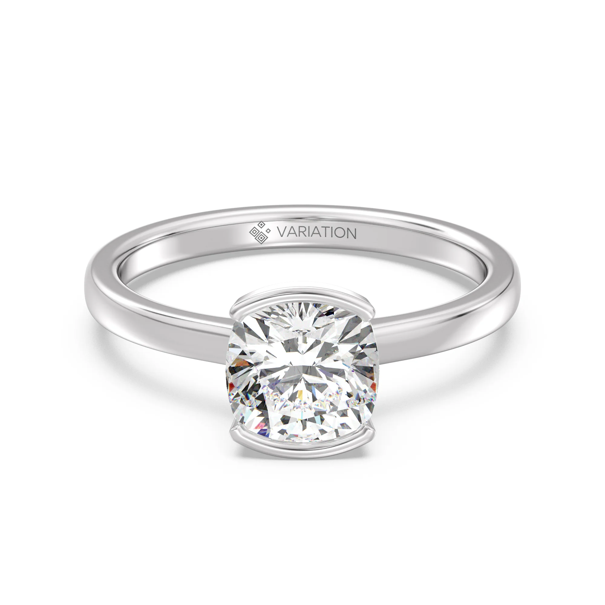 2 Carat Cushion Cut Lab Grown Diamond Solitaire Ring in 18K Gold - Image 9