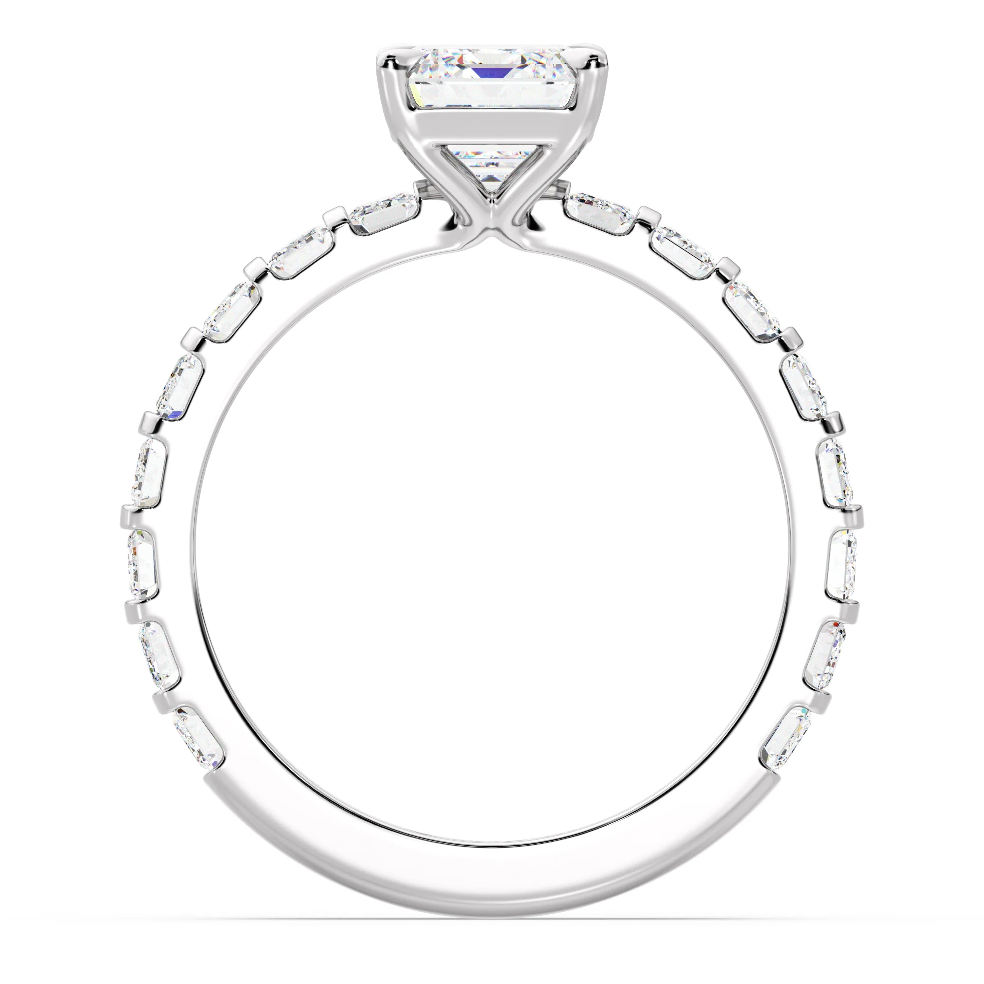 2 Carat Emerald Cut Lab Grown Diamond Engagement Ring in 18K Gold - Image 13