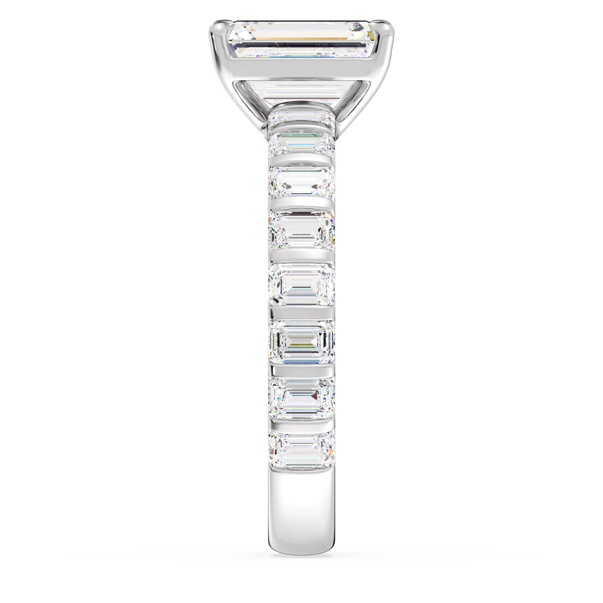 2 Carat Emerald Cut Lab Grown Diamond Engagement Ring in 18K Gold - Image 14