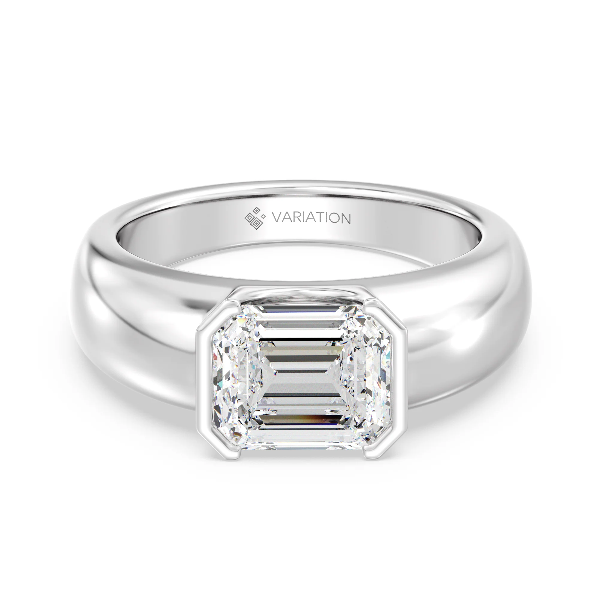 2 Carat Emerald Cut Lab Grown Diamond Solitaire Ring in 18K Gold - Image 11