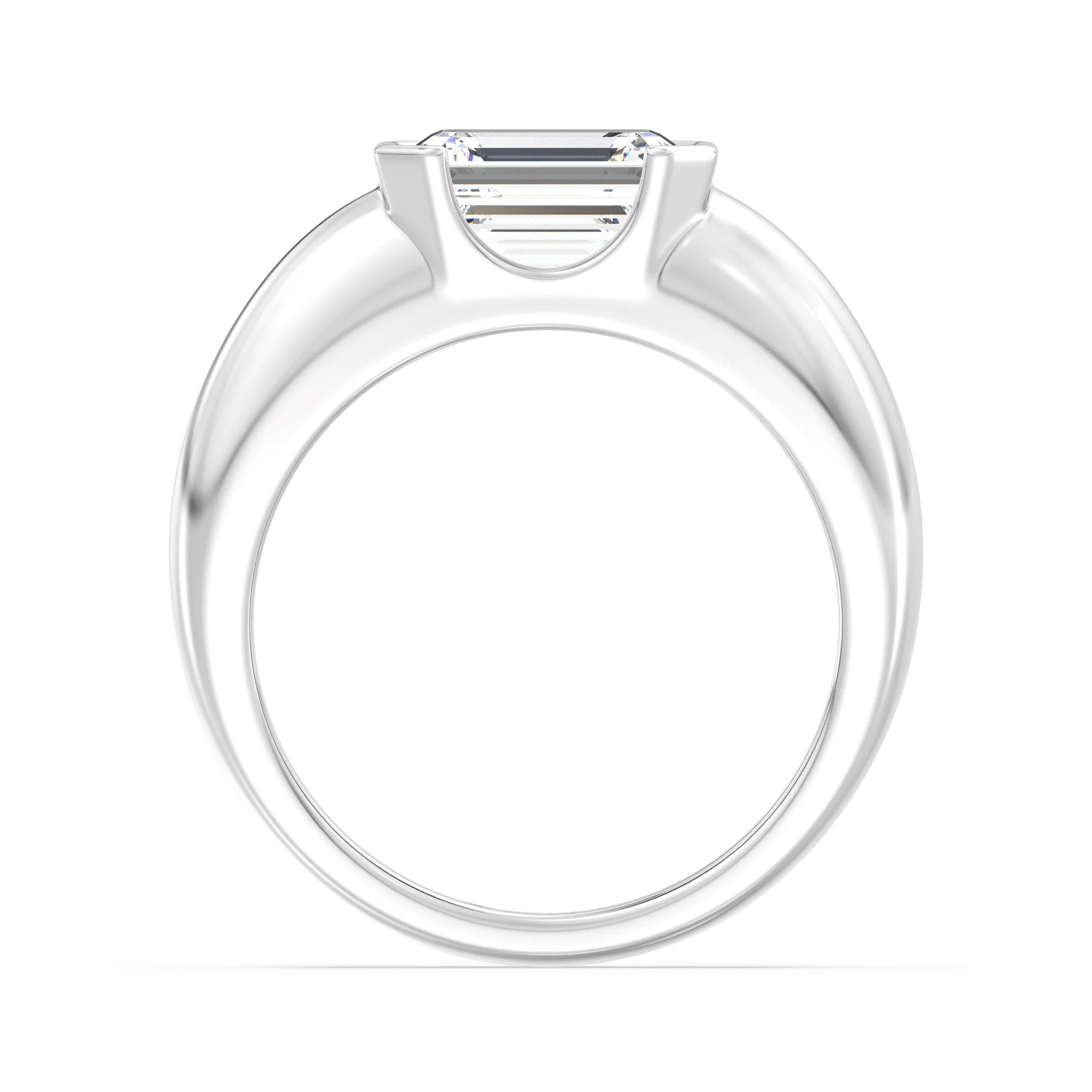 2 Carat Emerald Cut Lab Grown Diamond Solitaire Ring in 18K Gold - Image 13
