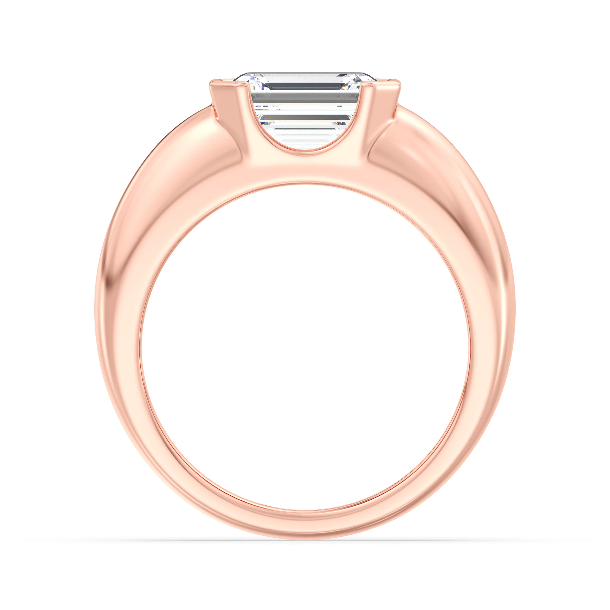 2 Carat Emerald Cut Lab Grown Diamond Solitaire Ring in 18K Gold - Image 8